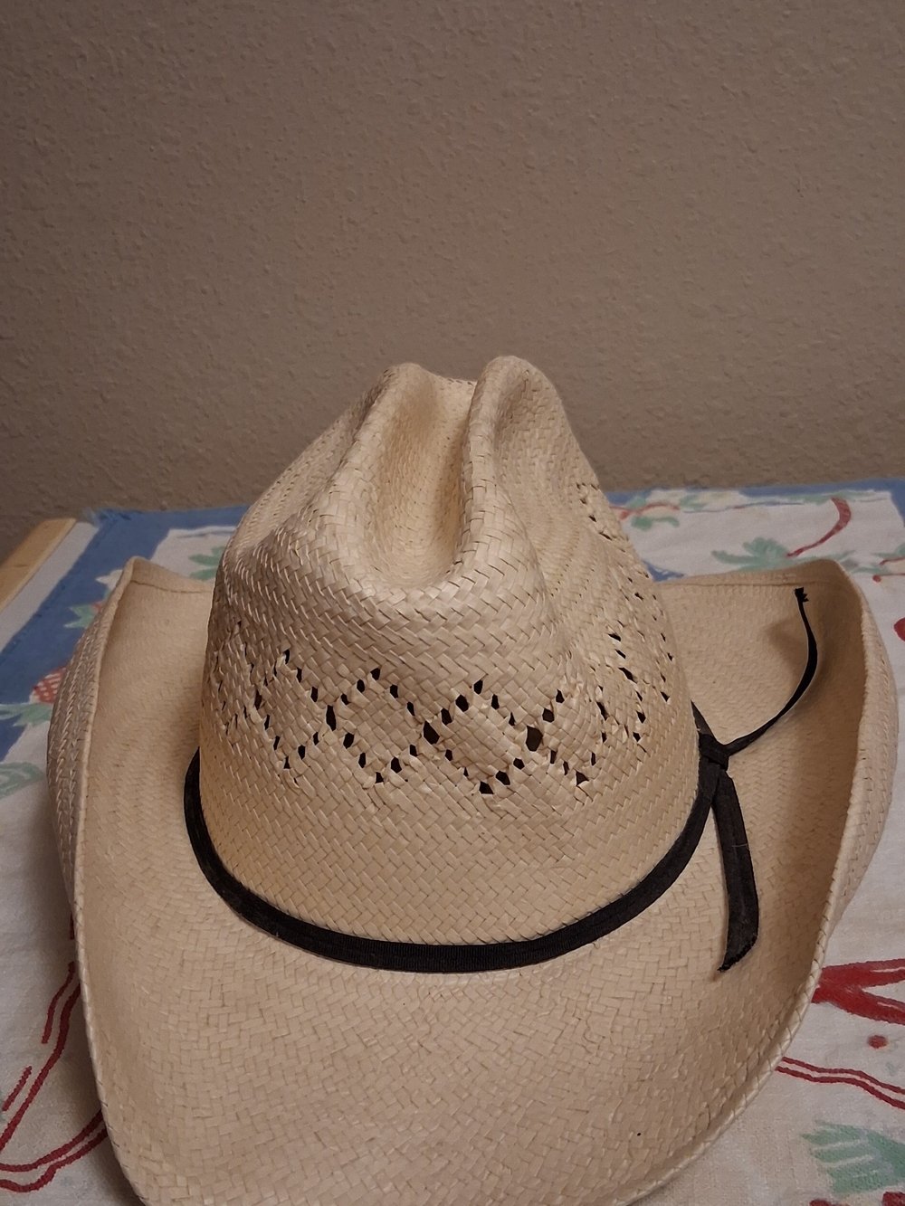 Men's Straw Cowboy Hat with Black Band 260792